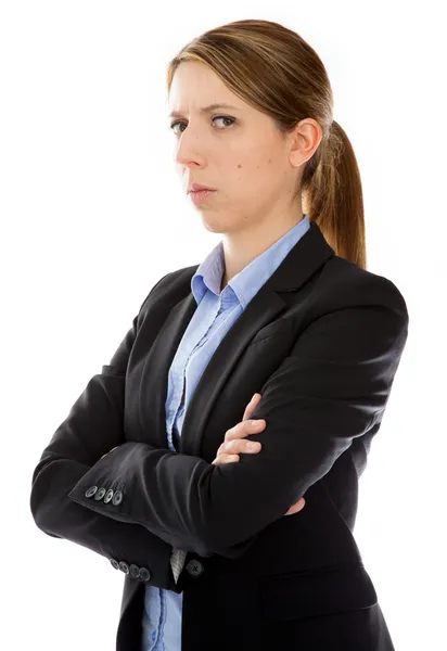 Menina caucasiana atraente no estúdio — Fotografia de Stock