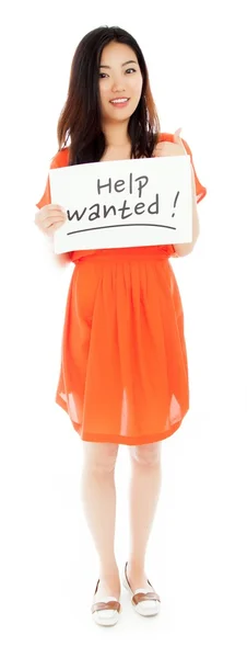 Atraente asiático menina à procura de emprego — Fotografia de Stock