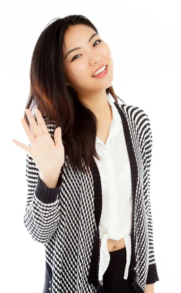 Attractive asian girl 20 years old shot in studio — Stock Photo, Image