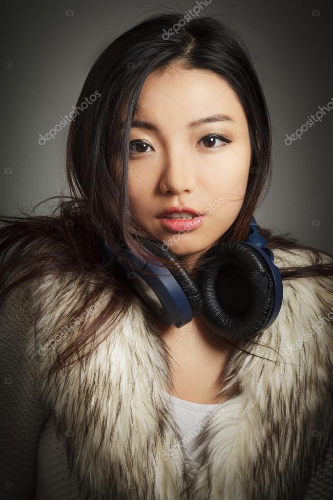 Attractive asian girl 20 years old shot in studio Stock Photo by
