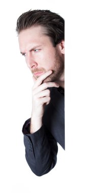 stüdyoda çekici bir beyaz adam vurdu