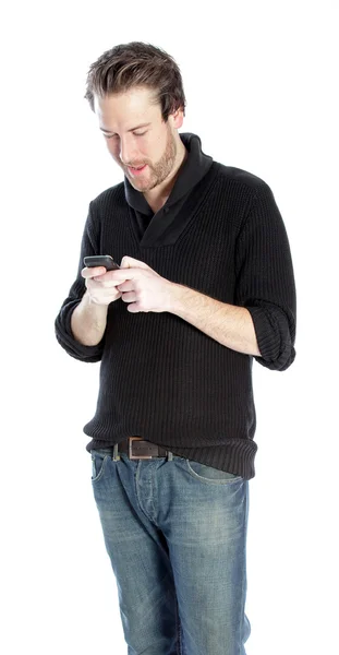 Attractive caucasian man shot in studio — Stock Photo, Image