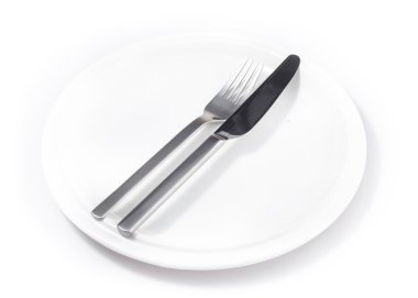 Beyaz bir arka plan üzerinde izole dishware