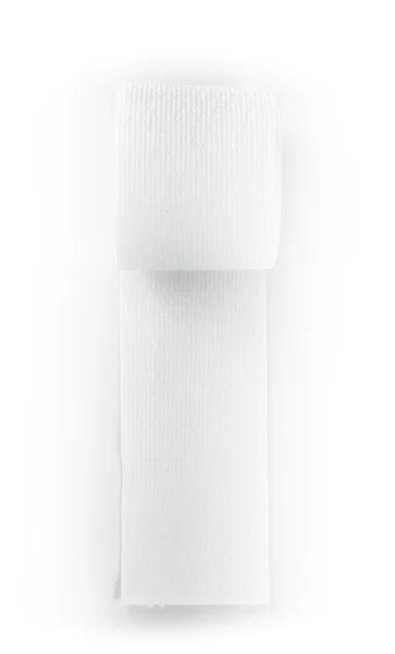 Rollo de papel higiénico aislado sobre un fondo blanco — Foto de Stock