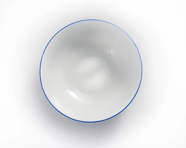 Pusta miska odizolowana na białym tle — Zdjęcie stockowe