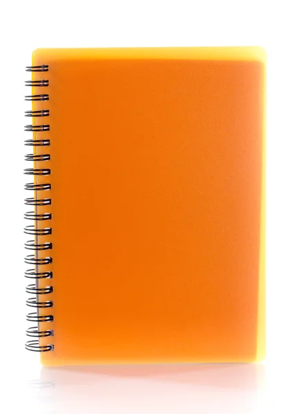 Livro em espiral laranja — Fotografia de Stock