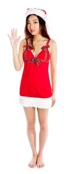 Sexy asiatique santa claus agitant — Photo