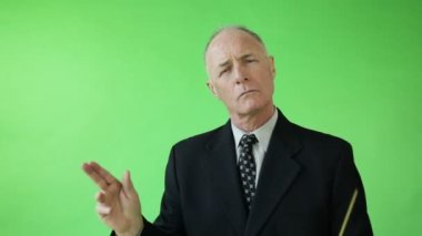 Şef'in baton ile üst düzey iş adamı