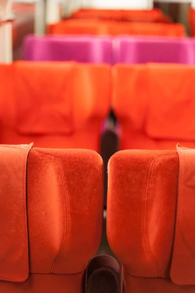 Chairs in train — Stock Photo, Image