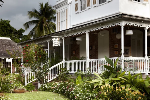 Porch with flowers — Stock Image Porch with flowers Royalty Free Stock Photos