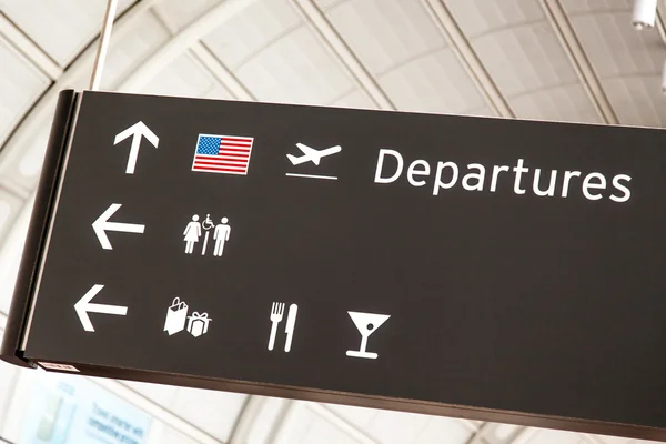 Board in airport — Stock Photo, Image