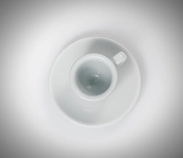 Copo de café expresso vazio — Fotografia de Stock