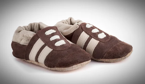 Sapatos de couro bebê — Fotografia de Stock