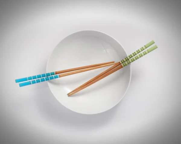 筷子在碗里 — 图库照片