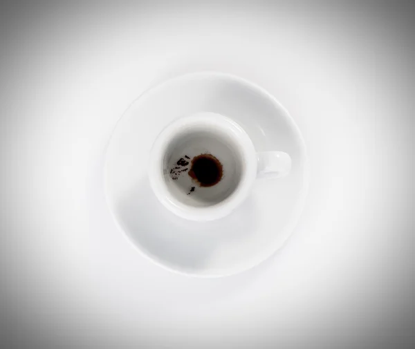 Copo de café expresso vazio — Fotografia de Stock