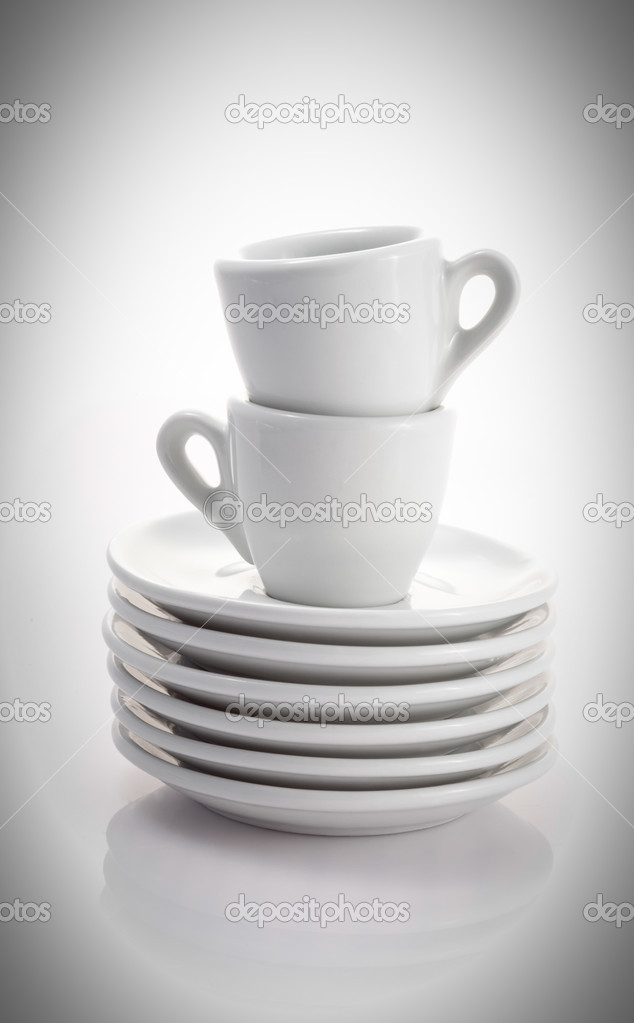Espresso cups with saucers