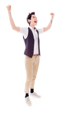 kadın kutluyor başarı