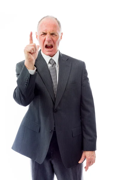 Businessman scolding somebody — Stock Photo, Image