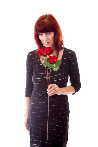 Kobieta kwiat odrzucone — Zdjęcie stockowe