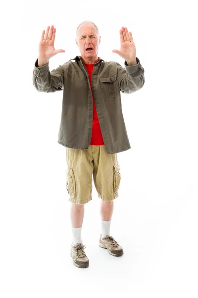 Man stopping with hands gesture — Stock Photo, Image