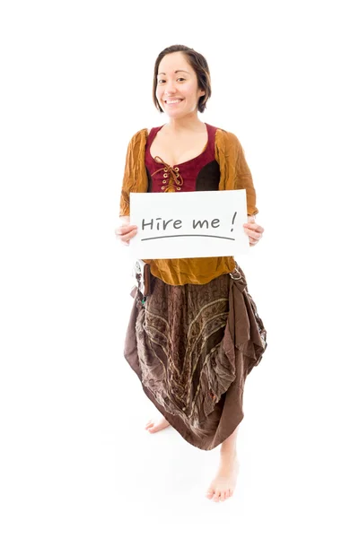 Hire me sign — Stock Photo, Image