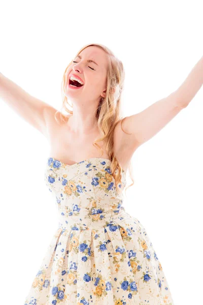 Woman celebrating success — Stock Photo, Image