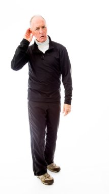 dinlemek çalışan adam