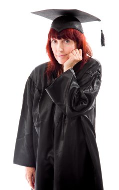 çene üzerinde el ile öğrenci