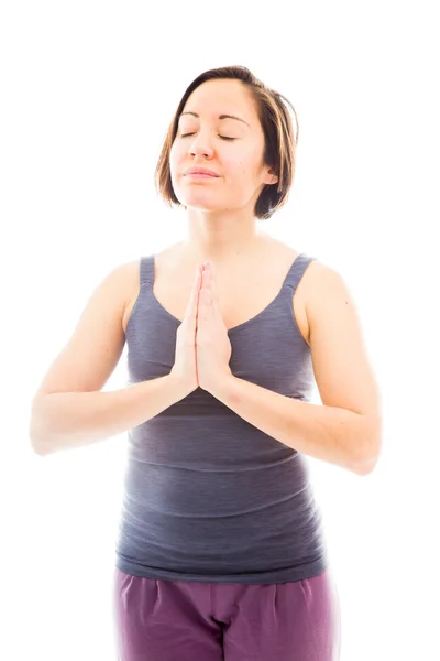 Mulher meditando — Fotografia de Stock