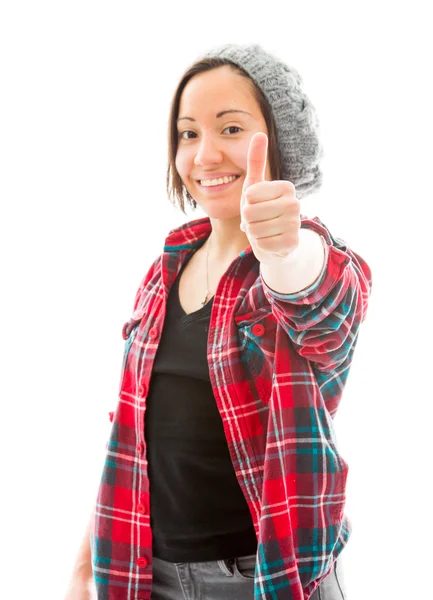 Signo de pulgar hacia arriba — Foto de Stock