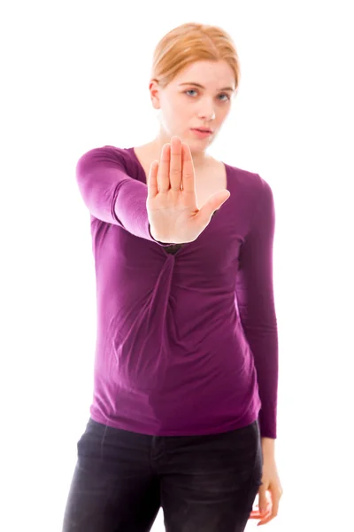 Stop gesture sign — Stock Photo, Image