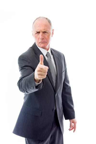 Businessman scolding somebody — Stock Photo, Image