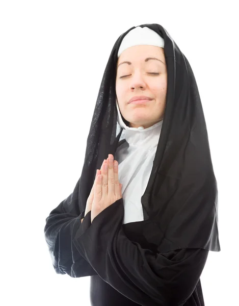 祈りの位置の修道女 — ストック写真