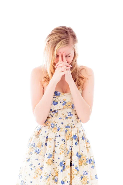 Woman looking frustrated — Stock Photo, Image