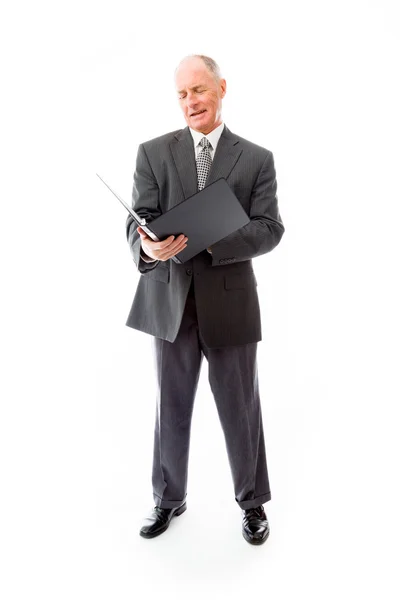 Businessman checking a file — Stock Photo, Image