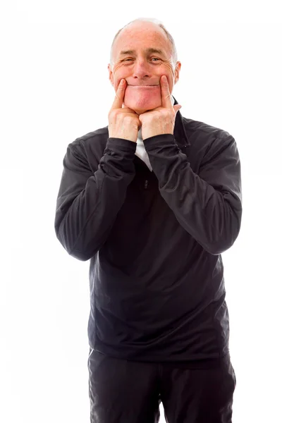 Man showing smiley face — Stock Photo, Image