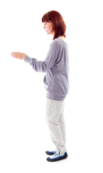 Woman offering hand for handshake — Stock Photo, Image