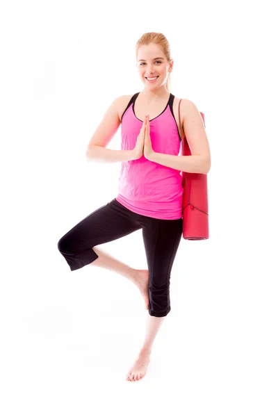Yoga yapan kadın — Stok fotoğraf