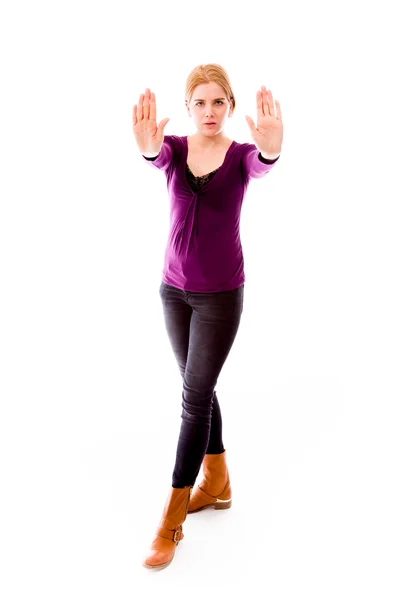 Stop gesture sign — Stock Photo, Image
