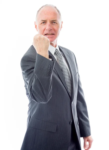 Businessman punching the air — Stock Photo, Image