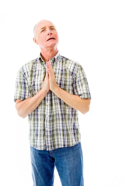 Mann betet — Stockfoto