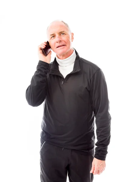 Man praten over een telefoon — Stockfoto