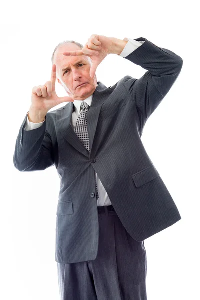 Framing face with fingers — Stock Photo, Image