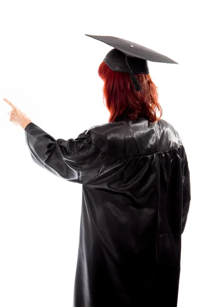 Mature student pointing — Stock Photo, Image