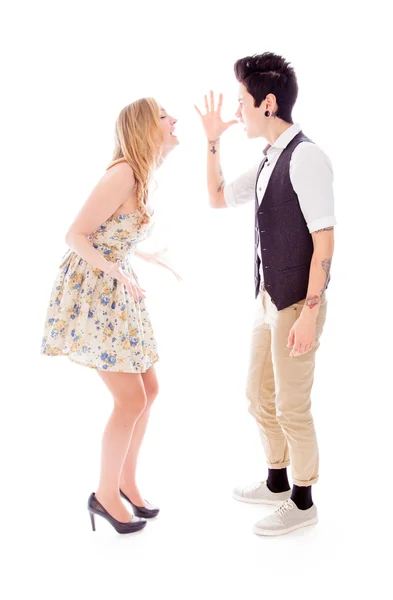 Couple fighting — Stock Photo, Image