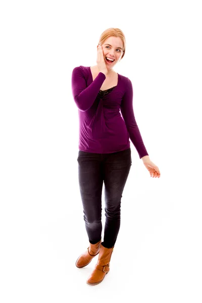 Mujer buscando emocionado —  Fotos de Stock