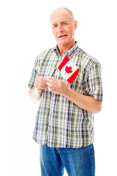 Man holding flag — Stock Photo, Image