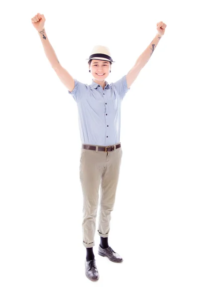 Woman celebrating success — Stock Photo, Image