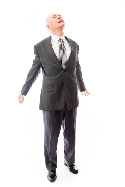 Businessman with arms outstretched — Stock Photo, Image