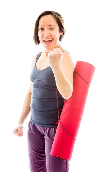 Frau feiert Erfolg — Stockfoto